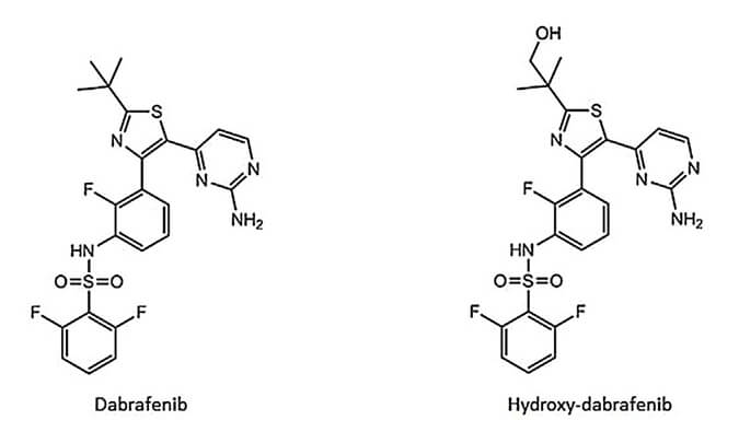 开发并验证新的LC-MS/MS要领，，，，，，，用于定量人血浆中达拉非尼及其主要代谢物羟基达拉非尼 (OHD)。。。。。。。。本研究中OHD(纯度>99%)通过米乐YY易游合成