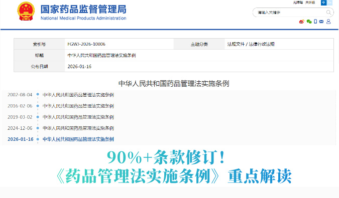 90%+条款修订！《药品管理法实验条例》重点解读